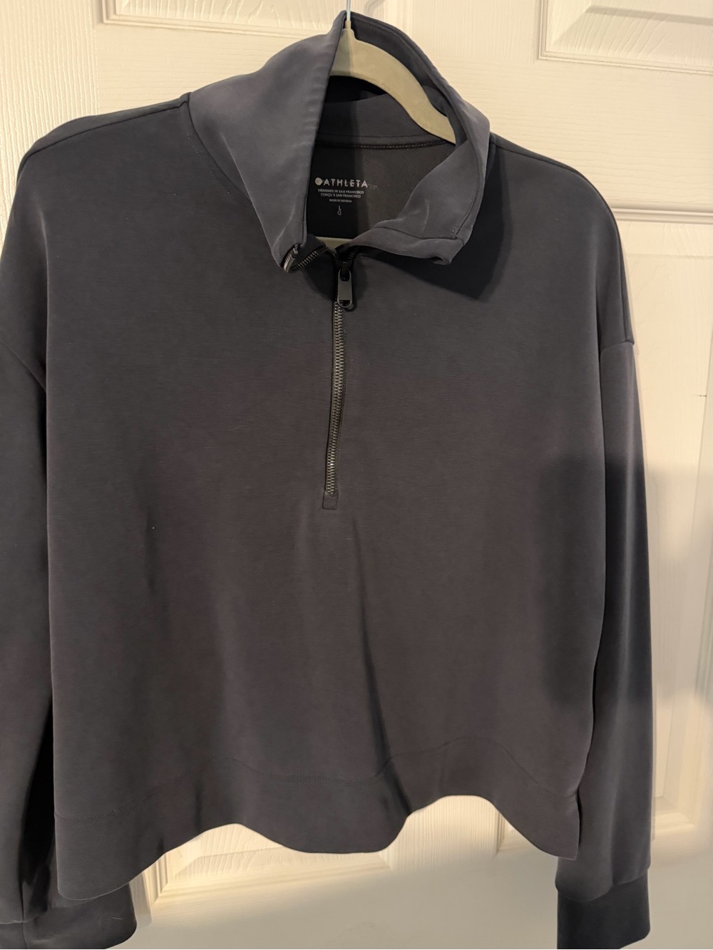 Athleta seasoft quarter zip - black - large